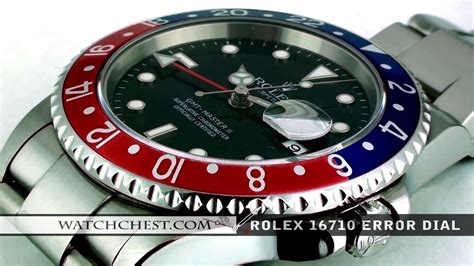 rolex gmt paint error|rolex error dial.